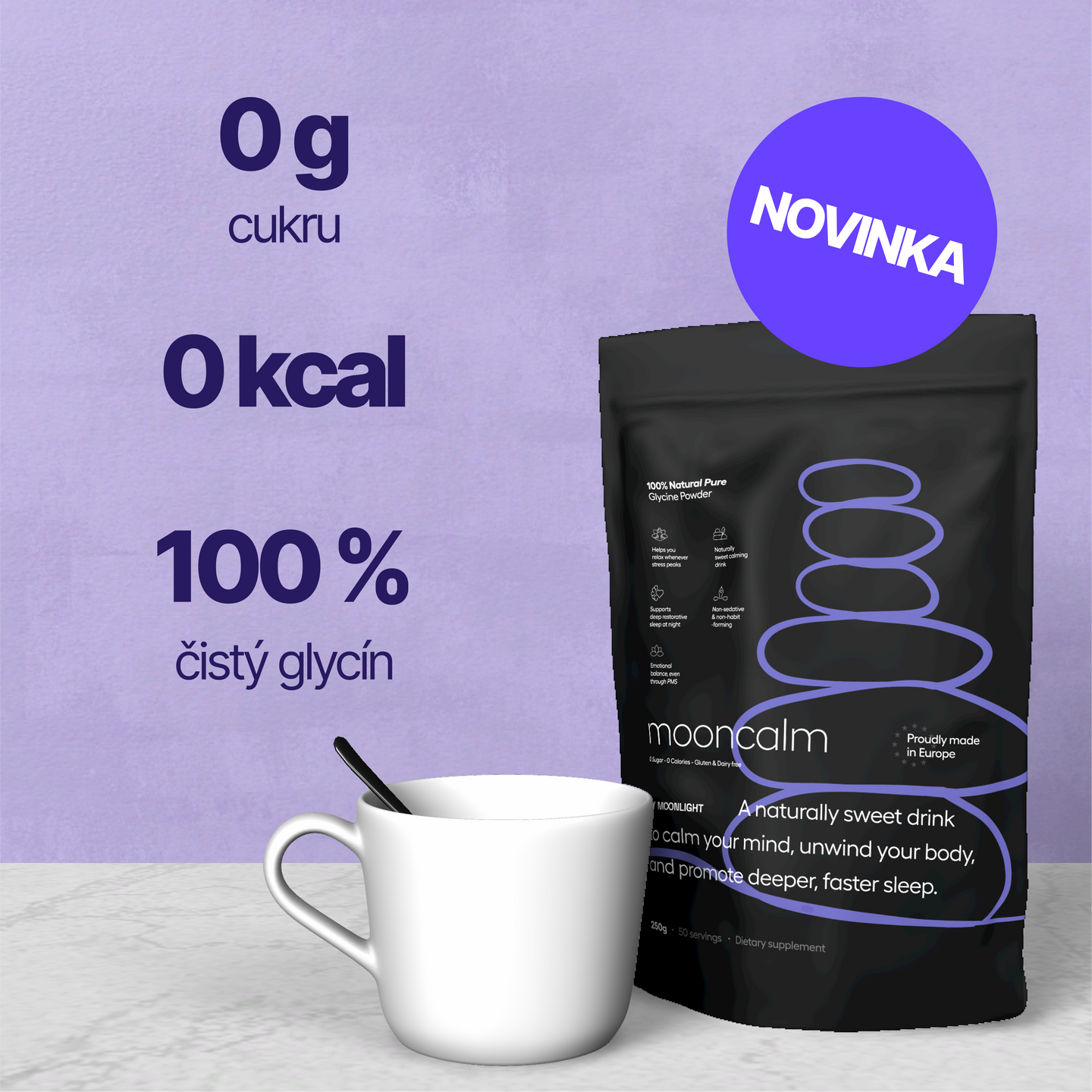 moonCalm - nápoj v prášku pre lepší spánok