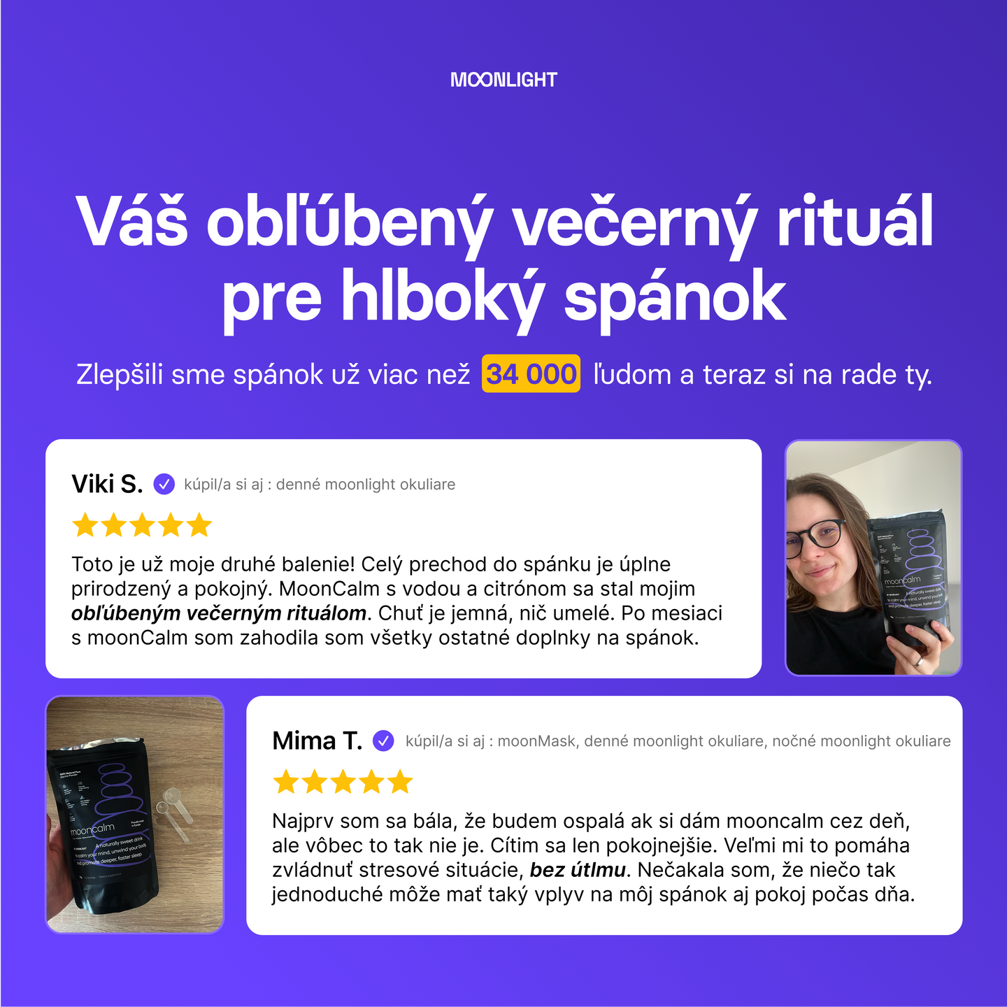 moonCalm - nápoj v prášku pre lepší spánok
